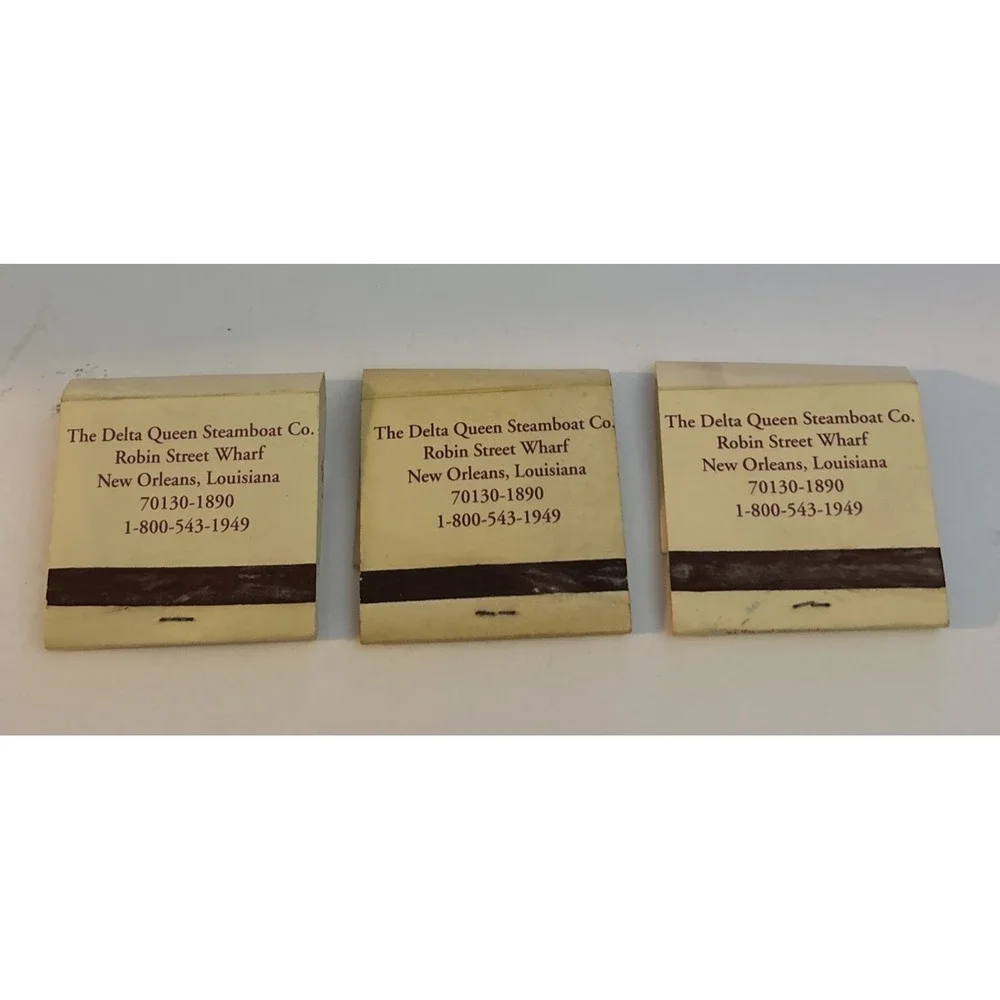 Vintage Steamboats Used 3 Matchbooks‎ Delta Queen Steamboat Company